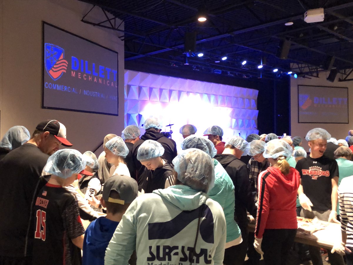 Dillett Mechanical sponsored a meal packing event at Lakepoint Church in Muskego, WI